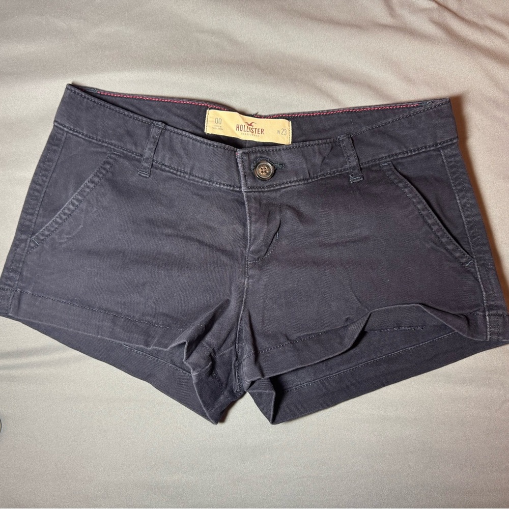 Hollister blue khaki low rise shorts